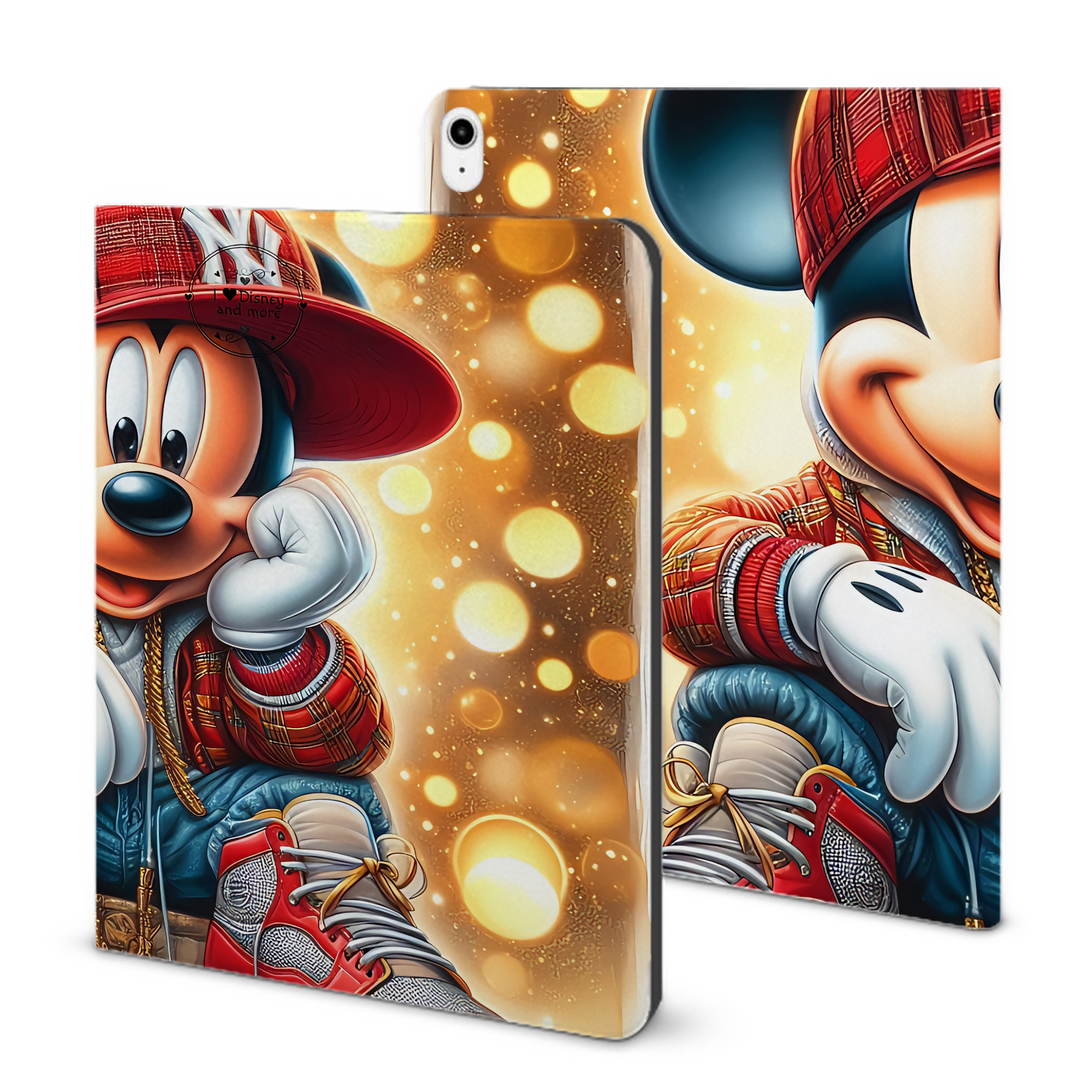 （画像用） ミッキーマウス Mickey Mouse IPadケース ペンホルダー付き ブックスタイルデザイン